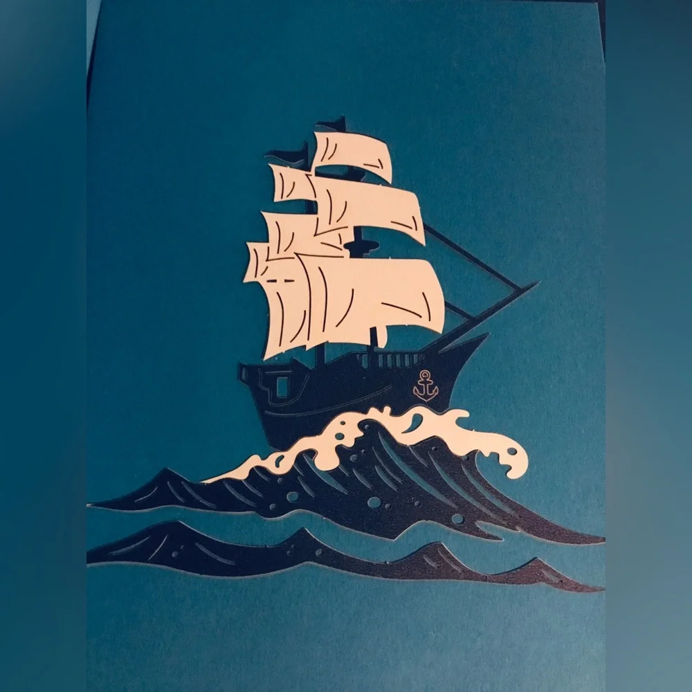 3D Pop-Up Pirate Ship Card Father’s Day